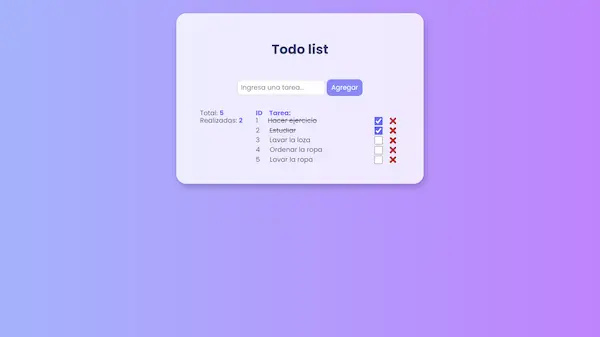 Lista de tareas